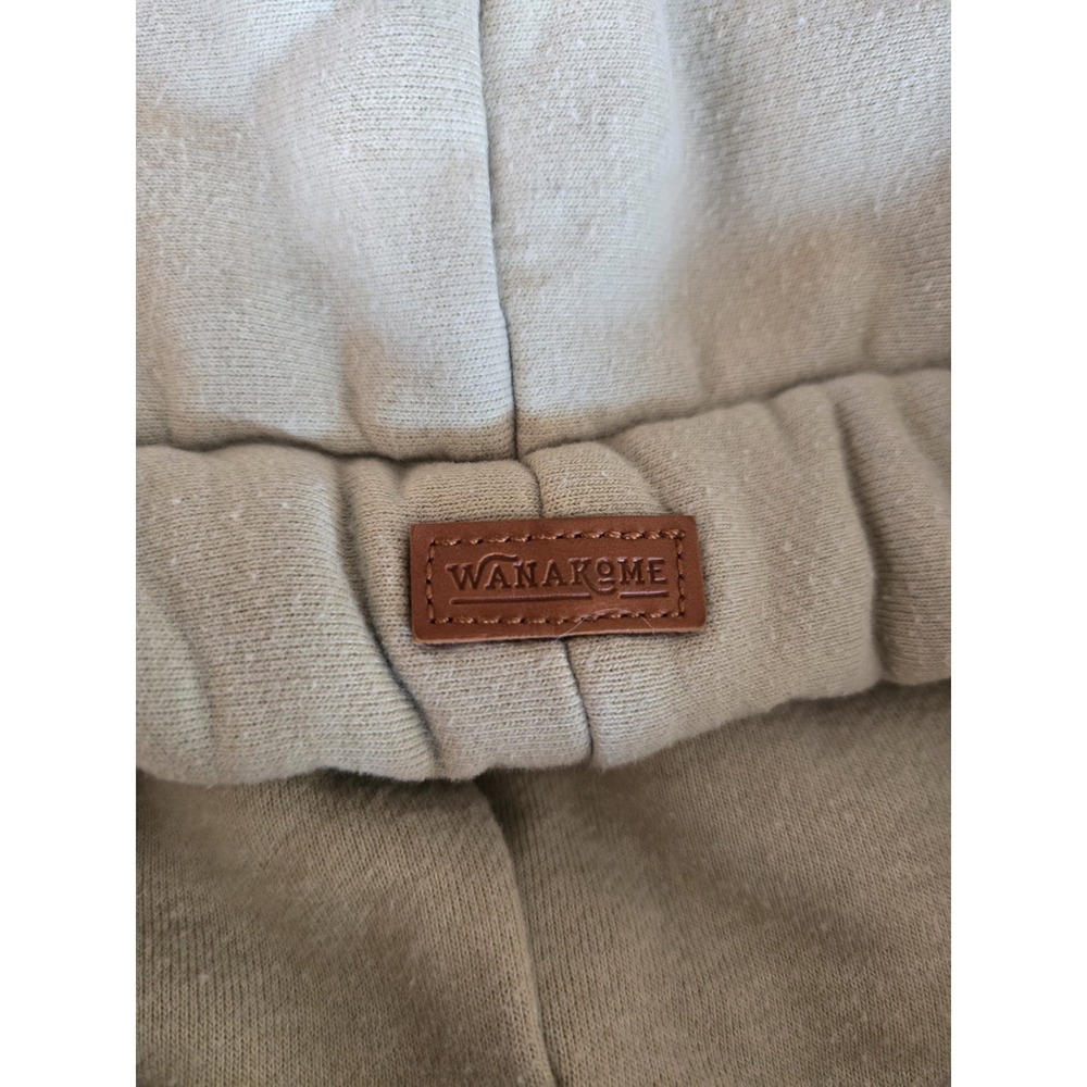 Wanakome Cropped Hoodie Womens Size Large L Pale Green Thick Sweatshirt Great - Picture 5 of 11